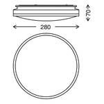 LED-plafondlamp Acorus polypropeen - 1 lichtbron