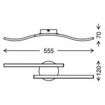 LED-Deckenleuchte  Go Polycarbonat / Eisen - 2-flammig