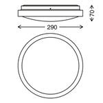 Plafonnier Manny Polycarbonate / Fer - 1 ampoule