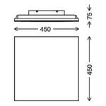 Plafonnier Frameless Polycarbonate / Fer - 1 ampoule