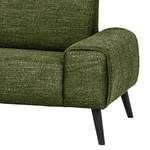 Ecksofa Bingham Webstoff - Webstoff Pras: Grün - Longchair davorstehend links - Ohne Hocker