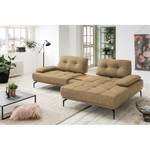 Ecksofa Linville Echtleder - Echtleder Poas: Cappuccino - Breite: 296 cm - Longchair davorstehend rechts - Mit Kopfstütze