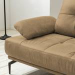 Ecksofa Linville Echtleder - Echtleder Poas: Cappuccino - Breite: 296 cm - Longchair davorstehend rechts - Ohne Kopfstütze