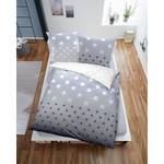 Beddengoed Ster fijne beaverstof - grijs/blauw - 155x220cm + kussen 80x80cm