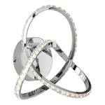 LED-wandlamp Abro transparant glas/staal - 1 lichtbron