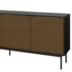 Dressoir Soma I deels massief grenenhout - donker grenenhout/zwart