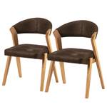 Chaises Birds II (lot de 2) Marron foncé