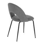 Chaises capitonnées Vitre (lot de 2) Tissu / Acier - Gris