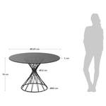 Table Lovington I Verre / Acier - Verre gris foncé / Noir
