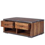 Table basse Mackz Acacia massif - Acacia / Noir vieilli