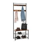 Compacte garderobe Webberville metaal - zwart/bruin - Bruin