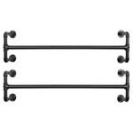 Porte-manteau mural Corydon (lot de 2) Métal - Noir