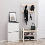 Compacte garderobe Westerly metaal - Wit/beige