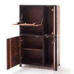 Highboard Moboki III Mango massiv / Metall - Mango Dunkel / Schwarz