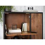 Highboard Moboki III Mango massiv / Metall - Mango Dunkel / Schwarz