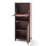 Highboard Moboki II Mango massiv / Metall - Mango Dunkel / Schwarz