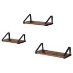 Tablettes murales Crossville (lot de 3) Marron / Noir