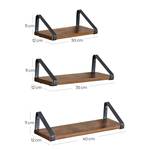 Wandplanken Crossville (set van 3) bruin/zwart