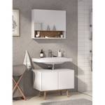 Set di 2 mobili da bagno LINDHOLM A Rovere parzialmente massello - Bianco