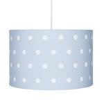 Hanglamp Dots katoen/roestvrij staal - 1 lichtbron - Babyblauw