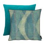 Housse de coussin Phoenix Tissu mélangé - Bleu pétrole