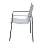 Chaises de jardin Amado (lot de 2) Acier inoxydable / Tissage à plat - Blanc