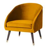 Fauteuil Volonne Velours - Velours Ravi: Jaune moutarde