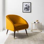 Fauteuil Volonne Velours - Velours Ravi: Jaune moutarde