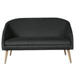 Sofa Volonne (2-Sitzer) Webstoff - Webstoff Nere: Schwarz