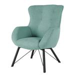 Fauteuil Newfield geweven stof - Geweven stof Voer: Lichtblauw