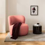 Fauteuil LOVELOCK geweven stof - Geweven stof Deran: Zalmkleurig