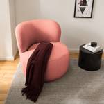 Fauteuil LOVELOCK geweven stof - Geweven stof Deran: Zalmkleurig