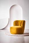 Fauteuil LOVELOCK Velours - Velours Ravi: Jaune moutarde