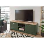 Meuble TV Cardet Vert mousse / Imitation chêne de Wotan