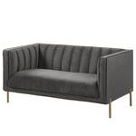 Sofa Borlo (2-Sitzer) Samt- Grau - Grau