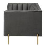 Sofa Borlo (2-Sitzer) Samt- Grau - Grau