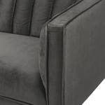 Sofa Borlo (2-Sitzer) Samt- Grau - Grau