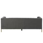 Sofa Borlo (3-Sitzer) Samt- Grau - Grau