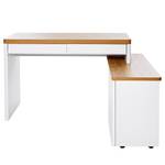 Bureau d’angle Libre C 155 E Imitation duramen de chêne / Blanc