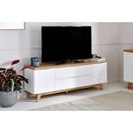 Tv-meubel Libre kerneikenhouten look/mat wit
