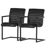 Chaises cantilever Stevenson (lot de 2) Noir