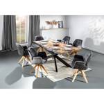 Eettafel Milland I massief acaciahout/ijzer - Breedte: 200 cm