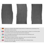 Massiver Baumkanten-Esstisch KAPRA Akazie Grau - 160 x 90 cm - Schwarz - U-Form - Tischplattenstärke: 2.5 cm