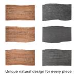 Tavolo in legno massello KAPRA Acacia Marrone - 180 x 90 cm - Nero - X-forma - Spessore del piano del tavolo: 5 cm