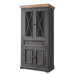 Armoire vitrine Ummanz Pin massif - Pin gris