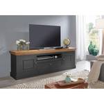 Tv-meubel Ummanz I massief grenenhout - Grenenhout grijs