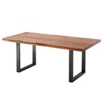 Tavolo in legno massello KAPRA Acacia Marrone - 200 x 100 cm - Vintage Metal - U-forma - Spessore del piano del tavolo: 5 cm