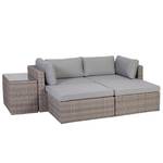 Loungeset Palma (5er-Set) Polyethylen / Polyester - Beige / Grau