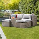 Loungeset Palma (5er-Set) Polyethylen / Polyester - Beige / Grau