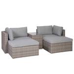 Loungeset Palma (5er-Set) Polyethylen / Polyester - Beige / Grau